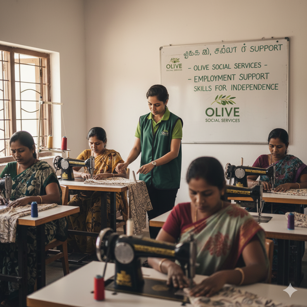 Vocational training for women in sewing and tailoring