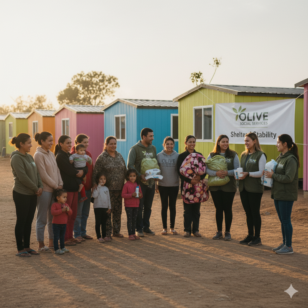 Providing shelter and supplies to families